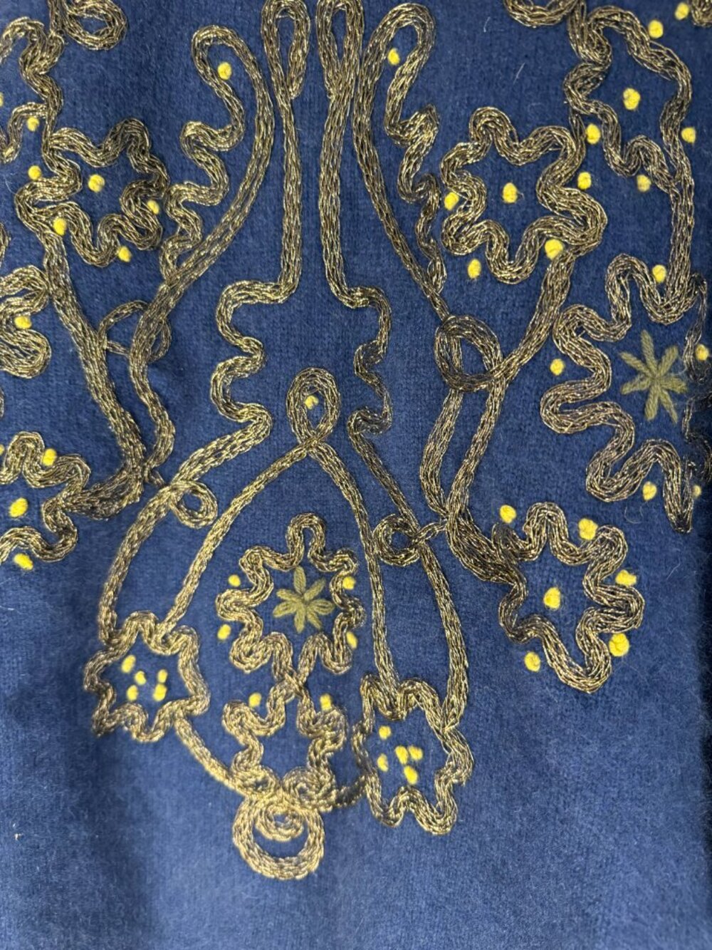 Purificacion Garcia Womens Poncho Layer Wool Sweater Blue Galaxy Detail - M - Picture 7 of 7